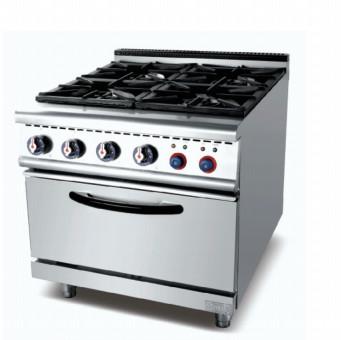 China Commercial Gas Stove with 4 Burners for Soup Floor Standing Gas Cooker - 100-400°F Temperature Range en venta