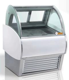 Китай Электрический дисплейный шкаф для мороженого с 6х2 сковородами GN 1/4 и технологией воздушного охлаждения продается