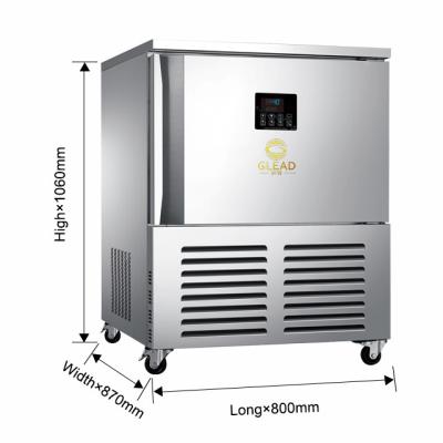 China Equipo de cocina comercial de 900W 3 bandejas para enfriamiento de aire para congelación -18.C en venta