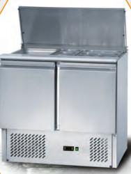 China Certified 1-Model Industrial Refrigeration Unit Easily Cleaned Refrigerated Counter For Saladette for sale