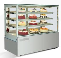 China Square Glass Refrigeration Display Units For Cakes Pastries Temperature Range 3.C - 10.C for sale