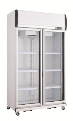 China refrigeradores industriales de la exhibición del supermercado de la bebida del equipo de refrigeración 980L verticales en venta