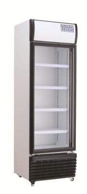 China 465L Glass Door Beverage Display Cooler Upright Supermarket Refrigerated Showcase for sale