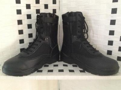 China Hot sale black leather boot/combat boot for sale