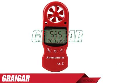 China Red 8 In 1 Anemometer Wind Speed Meter / TL-302 humdity Tester Beaufort Scale for sale