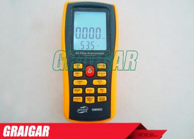 China Instrumentos de medida del metro de la velocidad del viento del LCD Digital 45m/s del PDA del anemómetro de la temperatura de la velocidad de aire GM8902 en venta