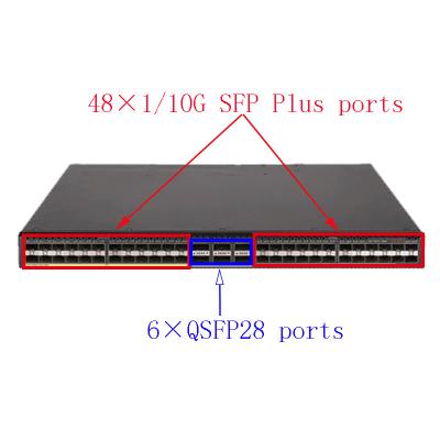 Quality LS-6520X-54HF-HI Managed Network Switch with 48 1/10G SFP Plus Ports and 6 for sale