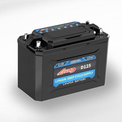 China Deep Cycle RV Lithium Ion Battery Lifepo4 Battery 12.8 V 125AH for sale