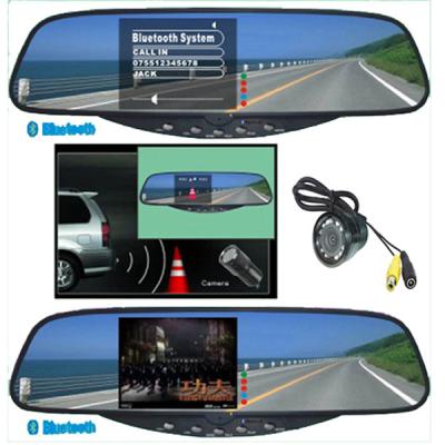 China Car Electronics Products Tft Bluetooth Handsfree Kit Stereo Handsfree Rearview Mirror for sale
