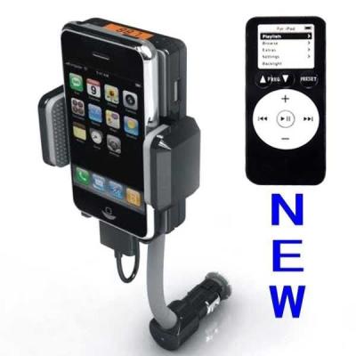 중국 Dc 12v의 차량 힘 검정 Fm 전송기 + Iphone 3gs 3g iPod 접촉을 위한 차 충전기 판매용