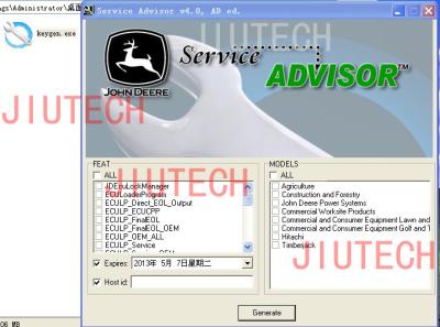 China Service Advisor Keygen Scanner , AG CCE CF Software for v4.0 software active for sale