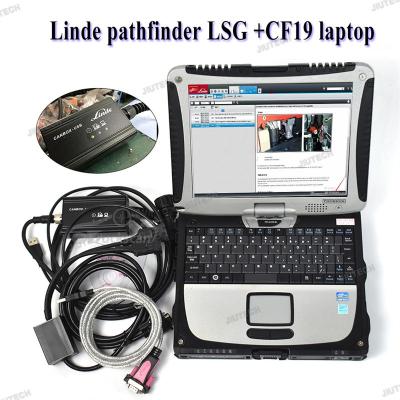 China 2024 for linde forklift pathfind software diagnostic scanner tool linde 4 pin Adapter linde canbox doctor+CF19 laptop for sale
