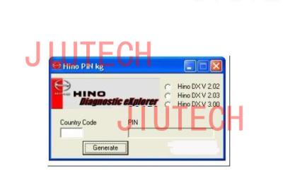 中国 Hino の診断探検家、Hino DX V2.02、Hino DX V2.03 および Hino DX V3.00 のための Hino Pin KG 販売のため