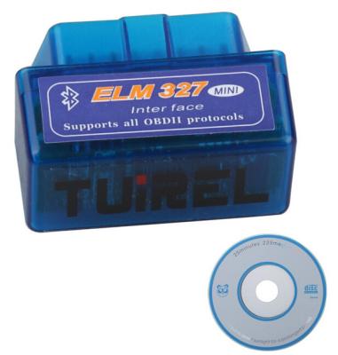 China Hardware del analizador ELM327 Bluetooth OBD2 de los diagnósticos del coche del software V2.1 en venta