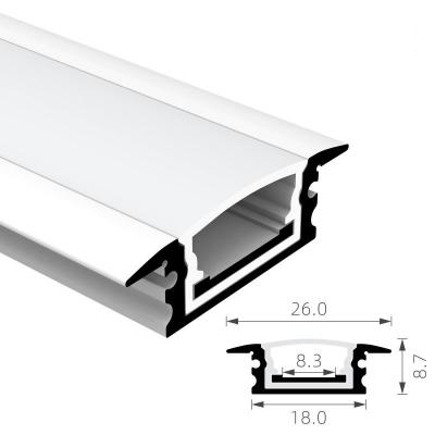 China H8.7mm IP65 Square Waterproof LED Channel 6063 T5 Recessed Led Aluminium Profile for sale