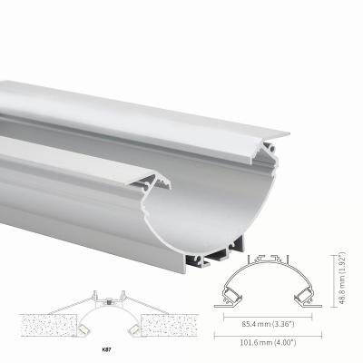 China Spray Caoting H48.8mm Recessed Aluminium LED Profile IP20 For Ceiling Light for sale