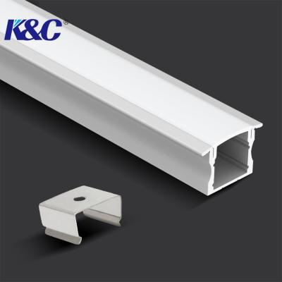 China Length 2m 2.5m Recessed Aluminum LED Profile With PC Diffuser Cover for sale