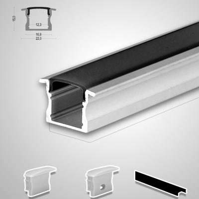 China Pc Cover Extrusion Recessed Aluminum Led Profile Pc Diffuser Ugr Cover For Led Linear Solution for sale