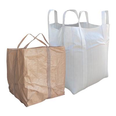 China Side-Seam Loop 90x90x110cm Super Sack Jumbo Bag for Food Grade Cross Packing 1500kg 1000kg for sale