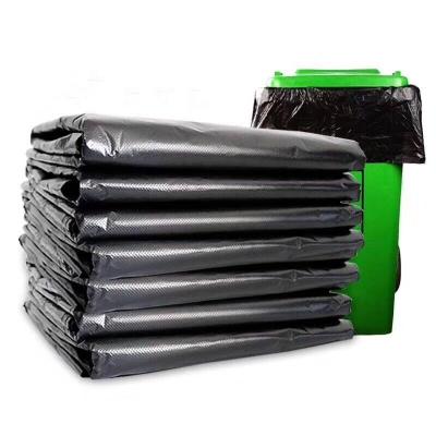 China Non-Woven Bag Industrial Garbage Package 120L 150L Heavy Duty Black LDPE HDPE Plastic Bin for sale