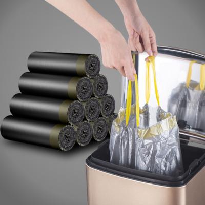China 35L HDPE/LDPE Custom Printed Plastic Garbage Bags in Roll for Household Products for sale