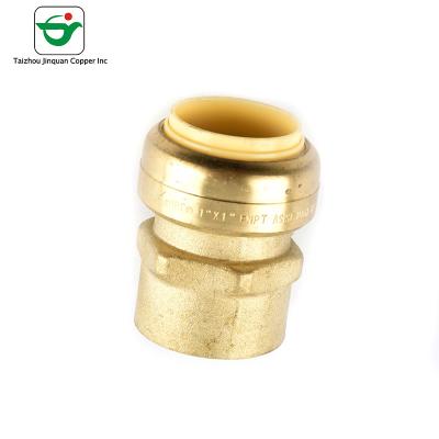 China Lead Free C46500 End Stop 1 inch Brass Push Fit Pipe Connectors for sale