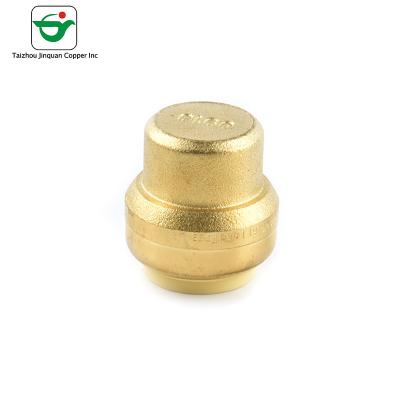 China Plumbing Brass Tube End Caps 1/2 Inch Push Fit Pipe Fittings for sale