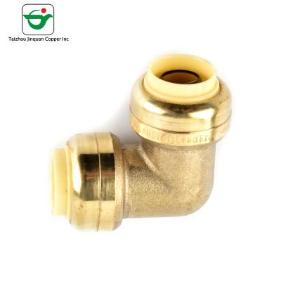 China 3/4''X3/4'' CA360 CA377 Copper Push Fit Fittings 90 Degree Elbow for sale