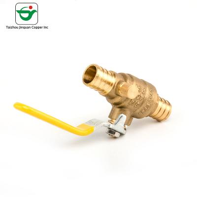 China Lead Free 2'' Brass Dzr Ball Valve IPS Thread Yellow Handle for sale