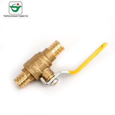 China Forged Brass DN15-DN50 Lead Free Ball Valve Nature Brass Color for sale