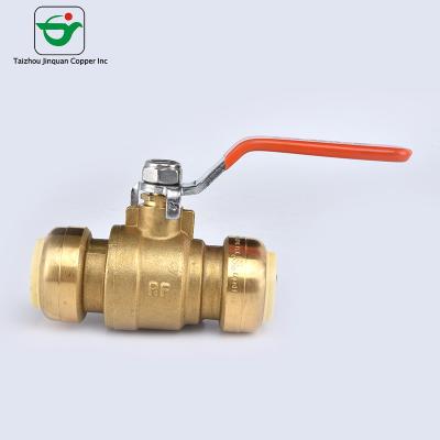 China OEM Supported CW614N CuZn39Pb3 Copper Push Fit Ball Valve for sale