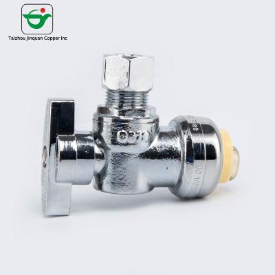 China Double Outlet Brass Angle Valve Chrome Plated For Water Sink for sale