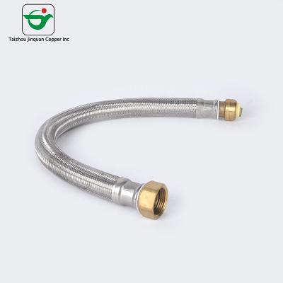 China Brushed Nickel 1/2''X3/4'' Plumbing FIP Flexible Brass Hose for sale
