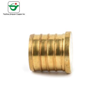 China Customized CUPC NSF 1 Inch Brass Pex End Plug Pex Barb Fitting for sale