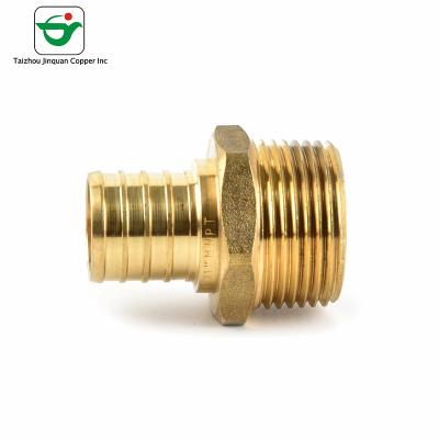 China Lightweight 1/2''X1/2'' MNPT Male Adapter Brass Hose Connector for sale