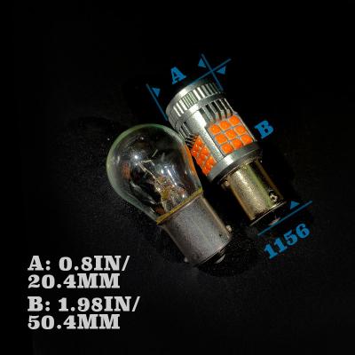 China 1156 1157 7440 7443 Car Turn Signal Light Bulb With Fan Error Free 25 W Yellow Amber White for sale