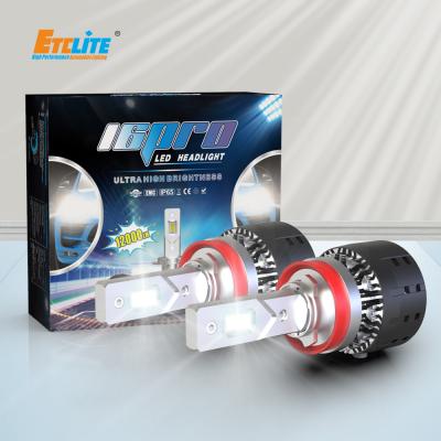 China Turbo High Lumen LED Headlight Bulbs , Led Headlight H11 6000k 37mm Diameter for sale