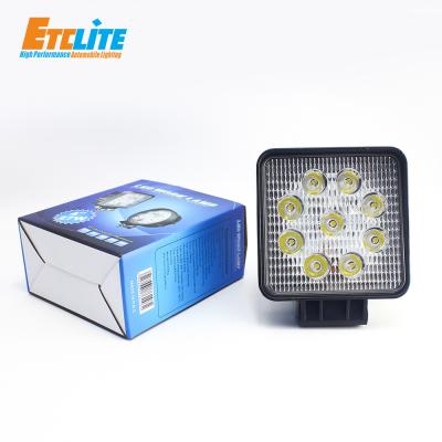 China tractor Rechargeable LED Automotive Work Light Square 4.3Inch 27W for sale