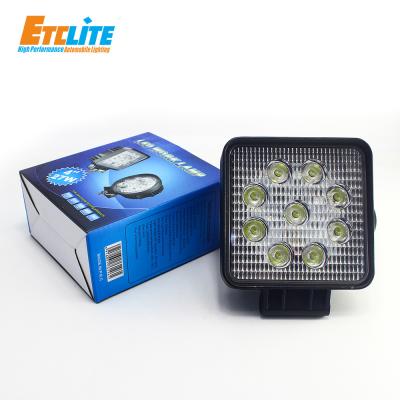 China 27W Led Work Lamp Rechargeable , ETClite 12v Led Work Lights Waterproof for sale