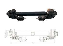 China German Type Semi Drop Axle Tractor Trailer Axle 20T ODM 1840mm for sale