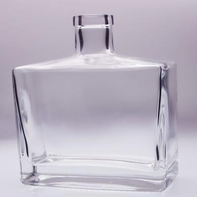 China Quadrado luxuoso 1200g do retângulo da garrafa de vidro do decalque durável elegante à venda