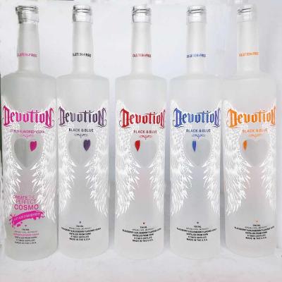 China Centurio Partial Frosted Vodka Bottle With Crystal Head Hot Stamping for sale