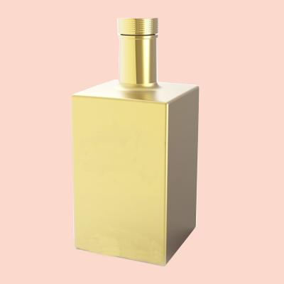 China folha 1050g dourada de carimbo quente de galvanização dourada da garrafa de vidro do quadrado 0.7L à venda
