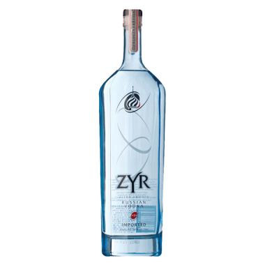 China Premium Glass Empty Vodka Bottle ZYR With Screen Printing 1000ml Vodka Bottle for sale
