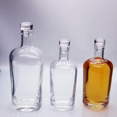 China 200ml Mini Spirit Bottle Square Oval Rectangle 100ml Liquor Bottle for sale