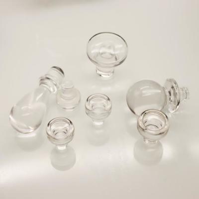 China Solid Glass 3cm Alcohol Bottle Stopper  Xo Brandy Food Grade for sale