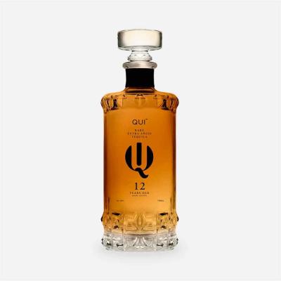 China El vidrio tapa la impresión de sellado caliente rectangular de la botella de lujo del Tequila en venta