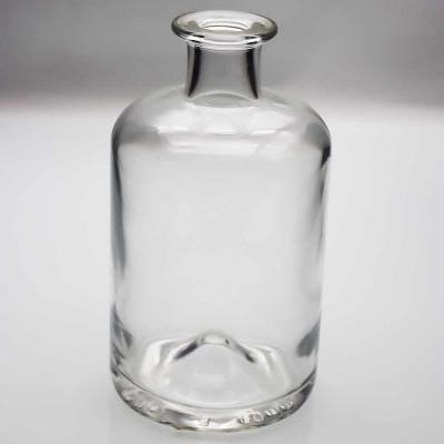 China Clear Bourbon Empty Whiskey Bottle Full Coated 22MM Bore for sale