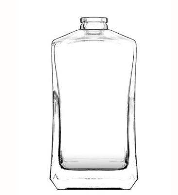 China Botella de vidrio de madera de Cork Square Flint Glass Bottle 22m m Borbón en venta