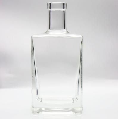 China Plate Cork Neck Qbic 375 Ml Glass Liquor Bottles 700ml Cubic for sale